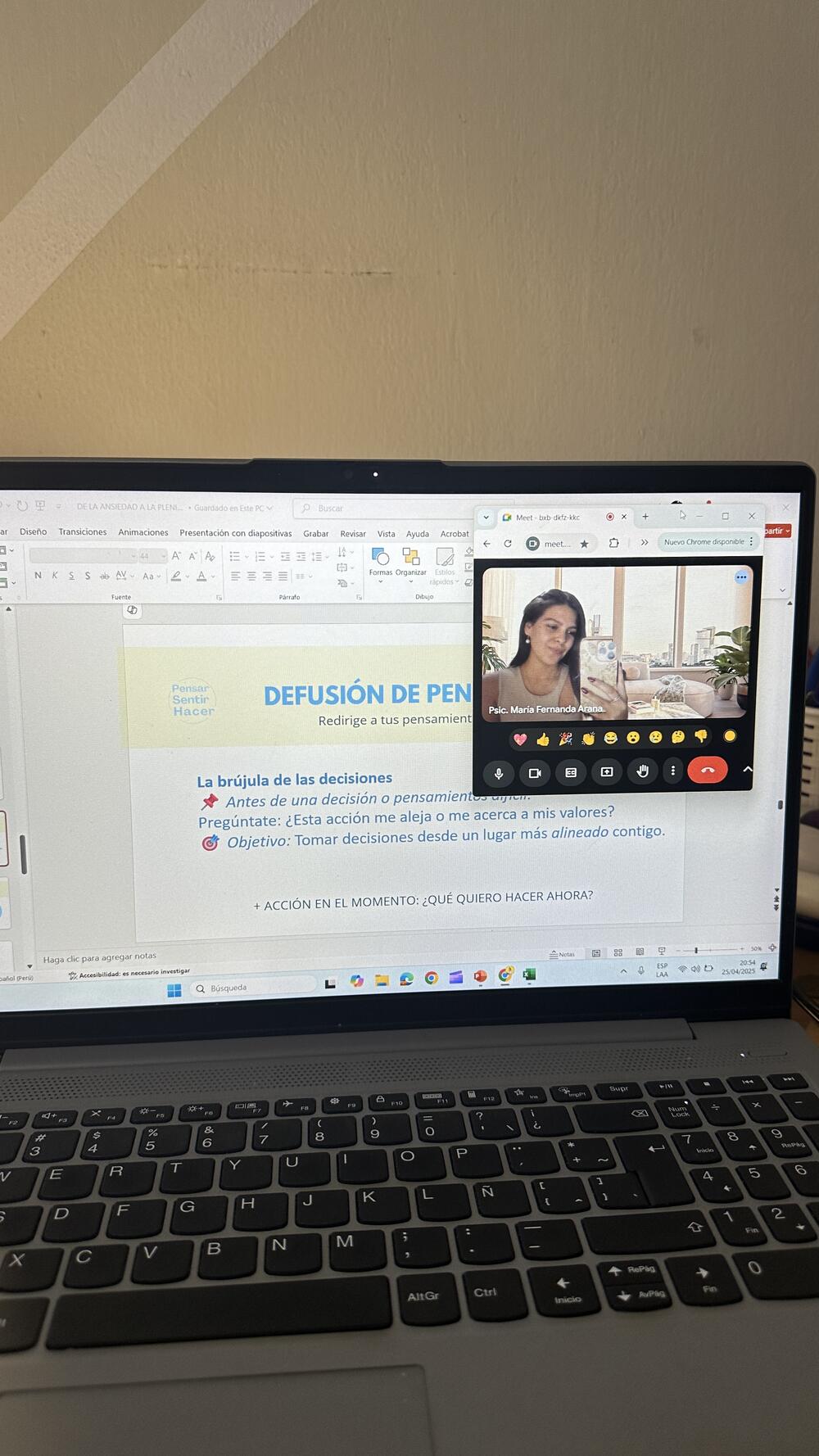 Terapia online - Configuración videollamada